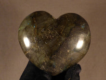 Polished Madagscan Labradorite Heart Carving - 85mm, 252g